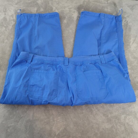 Style Co Womens Pants 20W Plus Capri Cargo Blue Zip Fly Tied Hems BLU192E - Picture 6 of 9